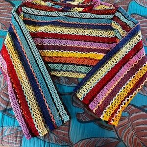 Urban Renewal Striped Bell Sleeve Crop